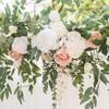 The Same Eucalyptus Leaf Rose Vine Simulation Flower Rose Eucalyptus Leaf Vine Wedding Three-Piece Wreath