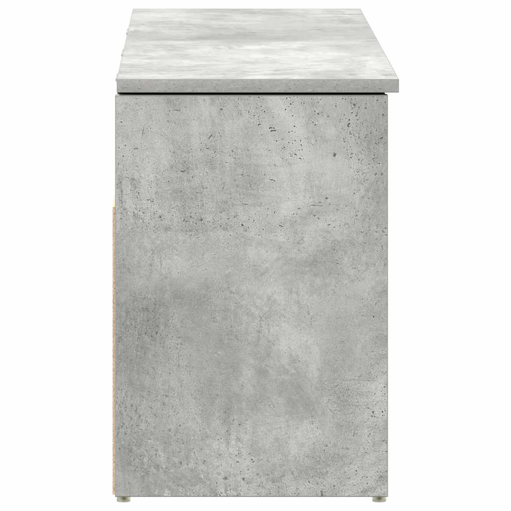 Shoe Bench Concrete Grey 102 x 30.5 x 45 cm Engineered Wood