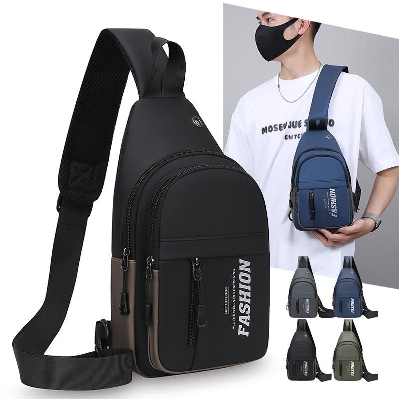 Crossbody Bag Men's Trend Joker Fashion Pocket Sports Multi Functional Chest Bag New One Shoulder Small Backpack Women.