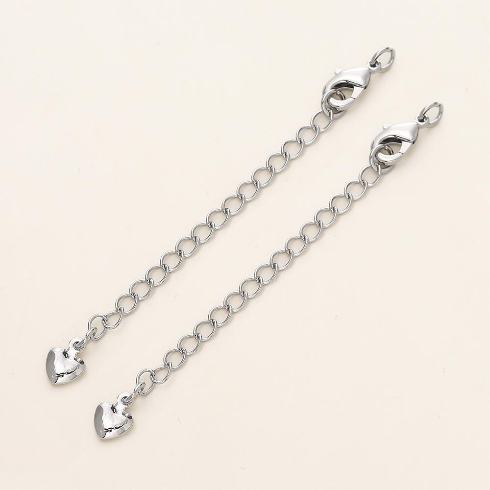 5/10pcs/Pack 14/18K Gold Color Plated Brass Various Extension Chain With Lobster Clasps for DIY Necklace Jewelry Making Findings