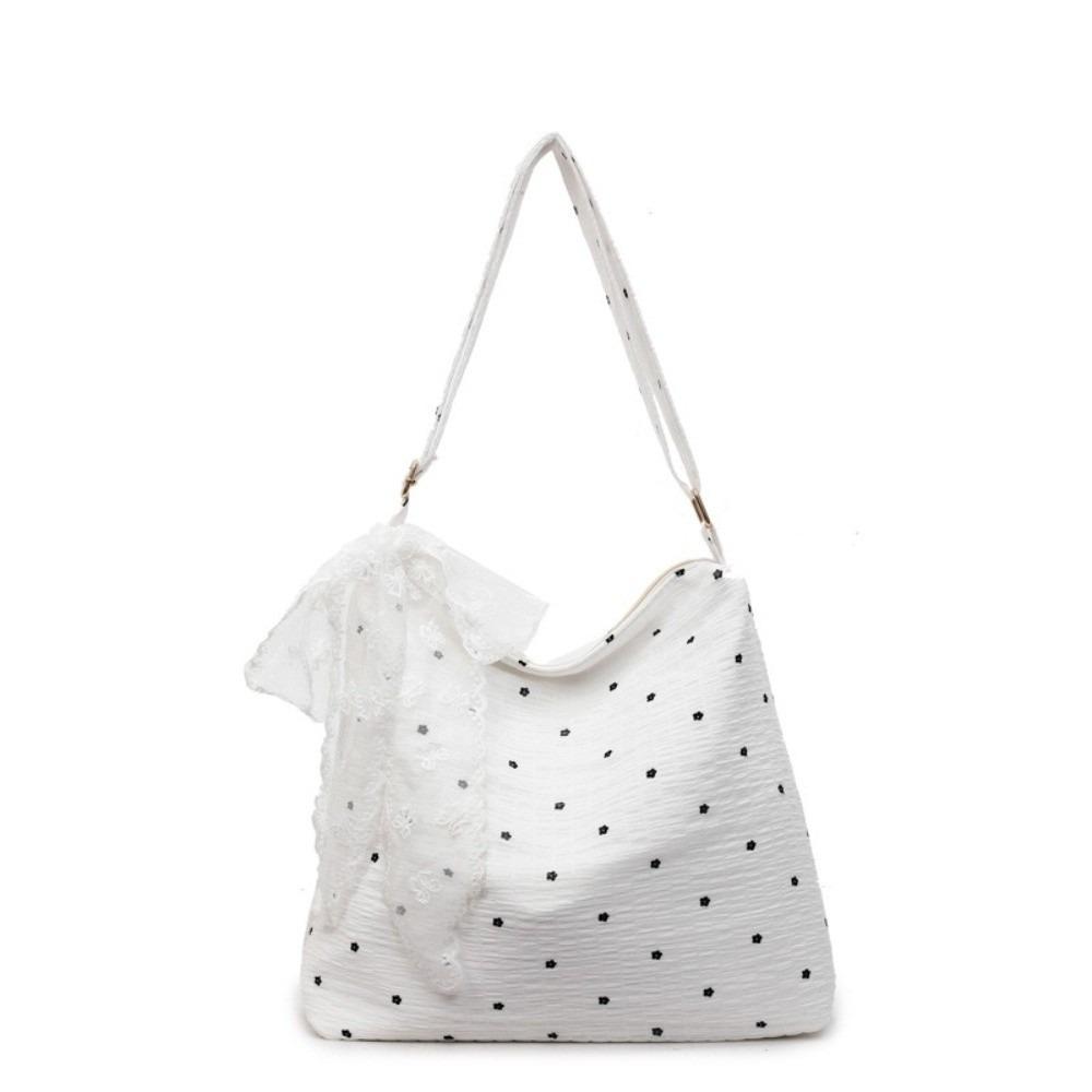 

Stylish Poka Dots Bag Lace Ribbons Women s Handbag Fashion Floral Messenger Bag Ladies Style 2
