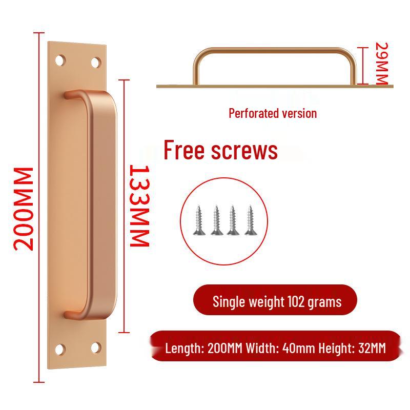 Aluminum Alloy No-Drill Door Handle for Glass, Window, Balcony, Sliding, and Cabinet Doors