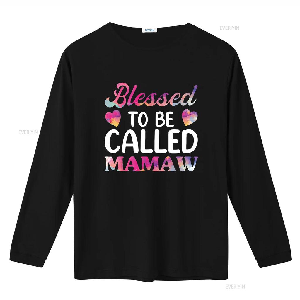 Blessed To Be Called Mamaw T Shirt Funny Mothers Day Grandma vintage Washed Soft Versatile streetwear Casual homme Breathable