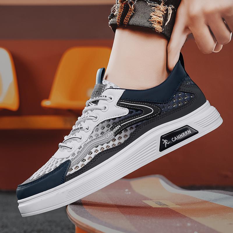 Summer fashion casual men's shoes young and young light and comfortable sports shoes breathable mesh shoes low-top trendy shoes men