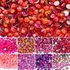 Red Nail Art Diamond China Red Series Glass Crystal Flat Bottom Diamond Diy Mobile Phone Case Beauty Jewelry Rhinestone Accessories