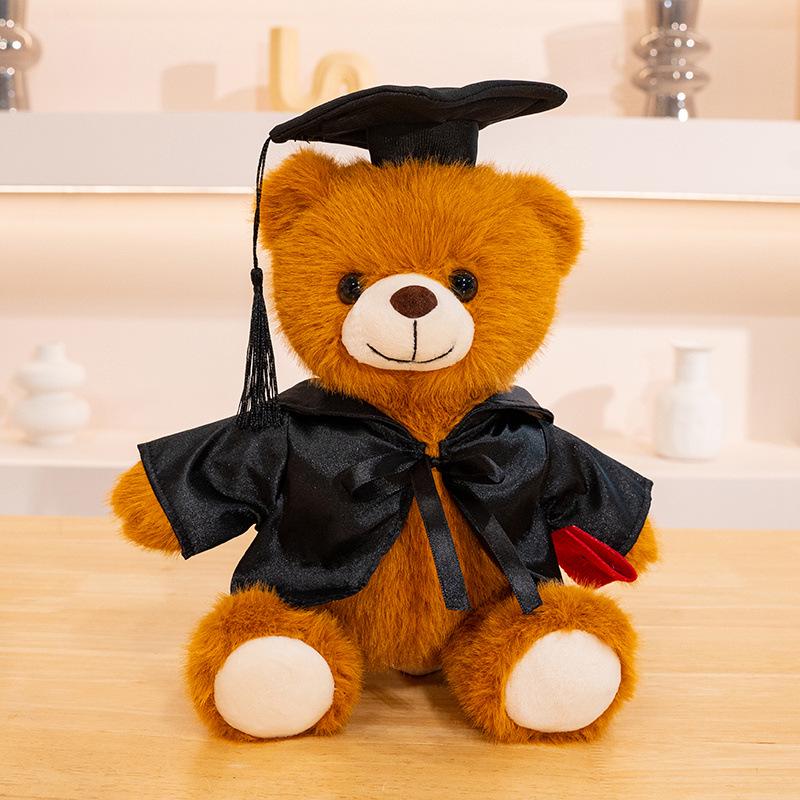 Graduation Panda Plush: Master's/Doctor's Cap Souvenir