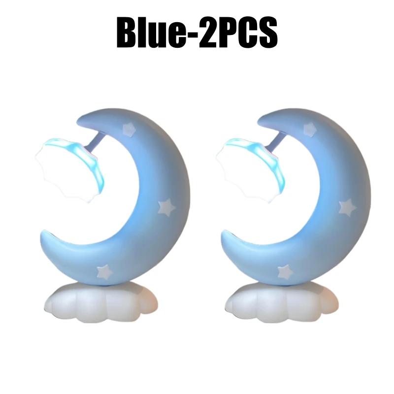 Niedliches LED Mond Nachtlicht USB Wiederaufladbare Nachttischlampe für Schlafzimmer Schreibtisch Dekolampe Kinder Weihnachtsgeschenk