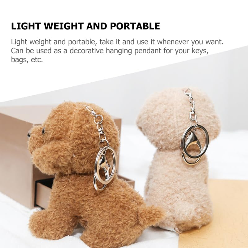 TENDYCOCO Teddy Keychain Plush Cute Fluffy Dog Mascot Pendant Bag Decoration Birthday Gift Toy,