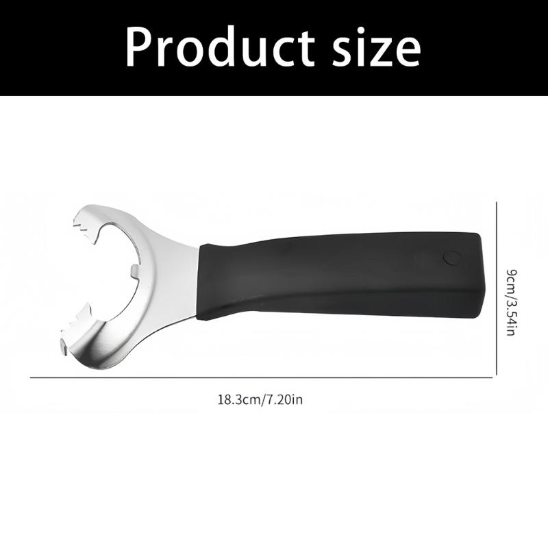 Strong Stainless Steel Can Opener Easy To Maintain Safe Opening Manual Vacuum Seal Jar Lid Lifter For Family And Travel