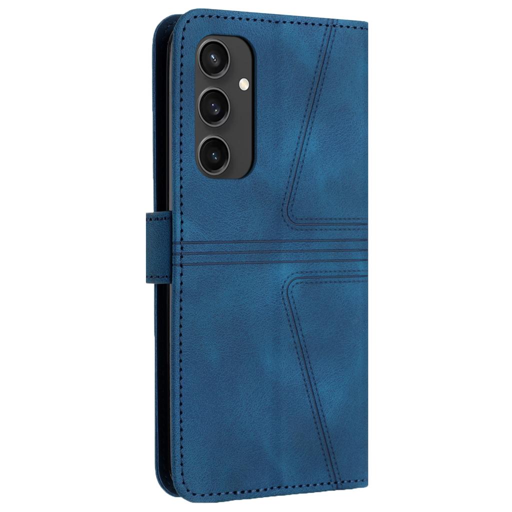 For Samsung Galaxy S24 FE Case Triangle Imprinted Anti-Scratch Phone Wallet Cover