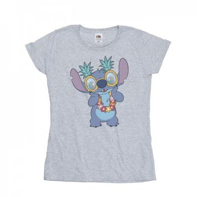 Womens/Ladies Lilo And Stitch Tropical Fun Cotton T-Shirt