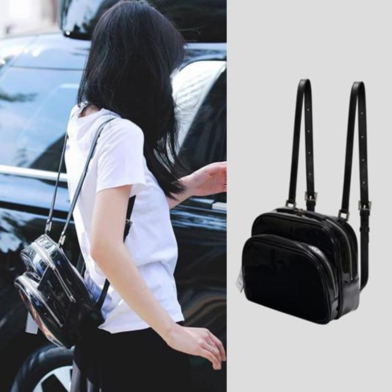 IELGY Cute and Playful Solid Color All-match Black Backpack for Women