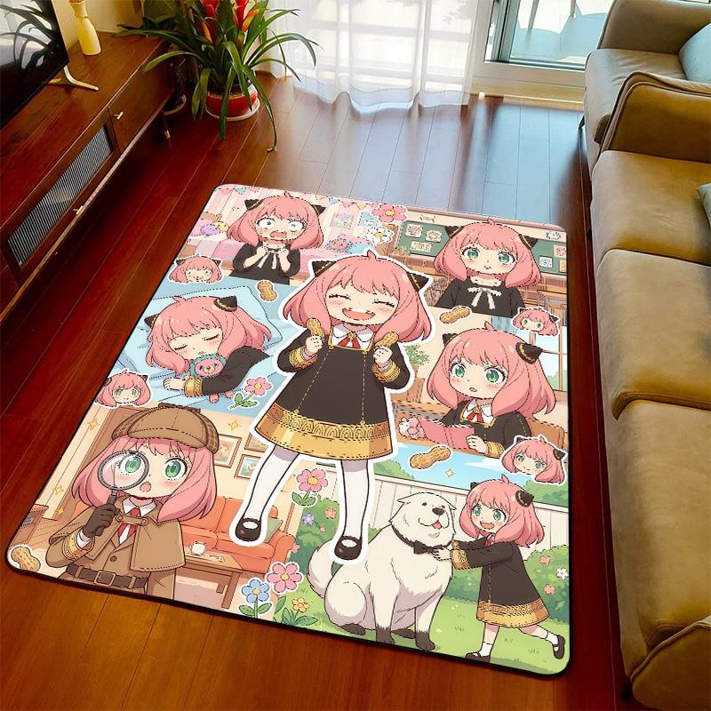 Anya Carpet Rug Soft Floor Mat Non Slip Area Rug for Bedroom Living Room Home Decor Anime Design -QJY