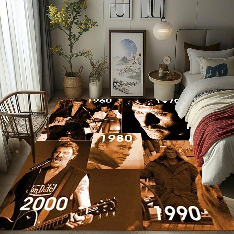 Johnny Hallyday: Life Death carpet Suitable for all seasons floor mats Dormitory decoration Protective pad Fashion