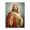 Art Print Mary Religious Canvas Painting Abstract Christian Wall Decor for Home Vintage Sacred Heart of Jesus