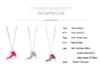 Multicolor Ice Skates Pendant Necklace with Alloy Sweater Chain