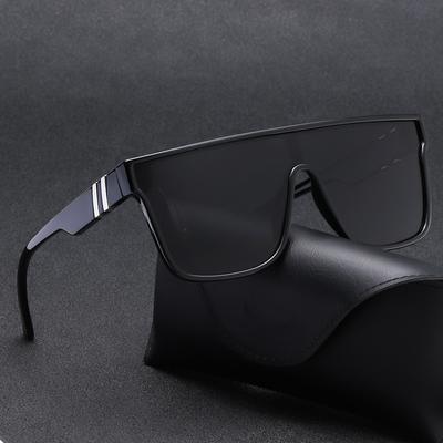 Nuevas Gafas de Sol de Moda de Montura Grande Diseño de Marca de Lujo Una Pieza Lentes de Película Verdadera Gafas Clásicas para Exterior Playa Sol Uv400