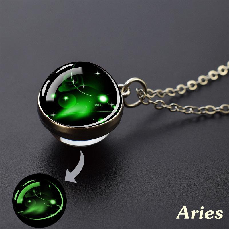 Pendant Luminous Zodiac Signs-star Ball, Stylish Men's Necklace