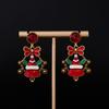 Colorful Drip Oil Inlaid Diamond Christmas Tree Earrings