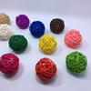 5PCS/Set Colorful Cute Rattan Wicker Cane Balls Home Garden Wedding Decor Birthday Party Supplies DIY Ornaments