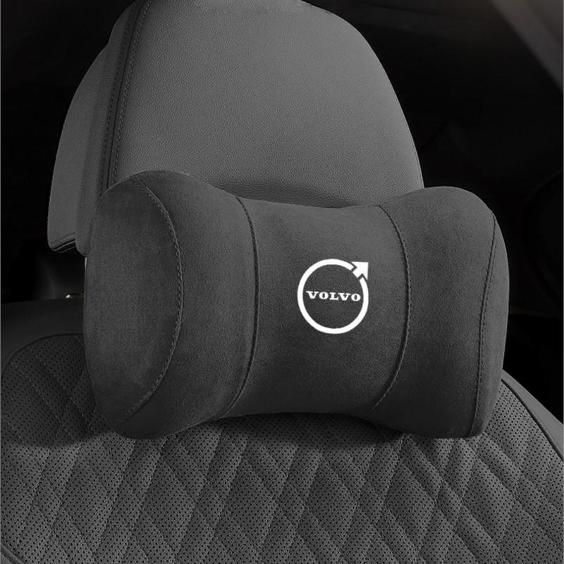 Car Seat Suede Memory Cotton Neck Pillow Headrest For Volvo Xc60 Xc90 V40 V60 S60 V50 V90 S80 C40 XC40 V70 XC70 C30 C70 Rdesign