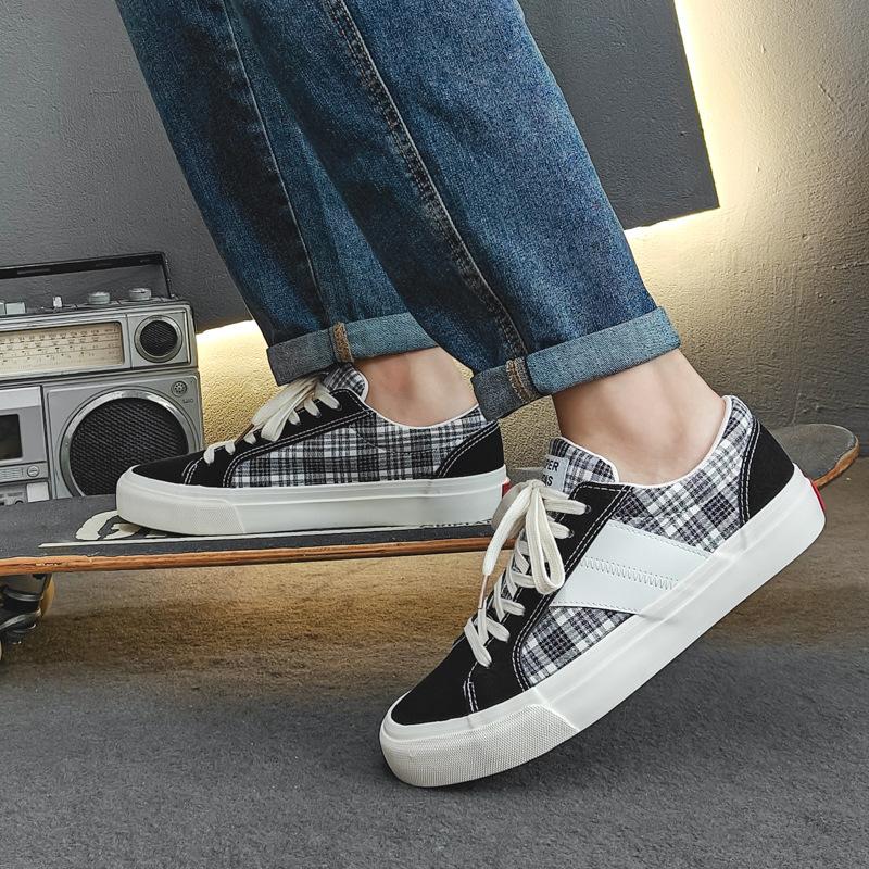 Autumn new breathable canvas shoes men's versatile sports skateboard shoes men's trend couple casual shoes