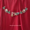 Dark Green & Wine Red Solid Color Christmas Photo Backdrop for Live Streams & Kids Photography