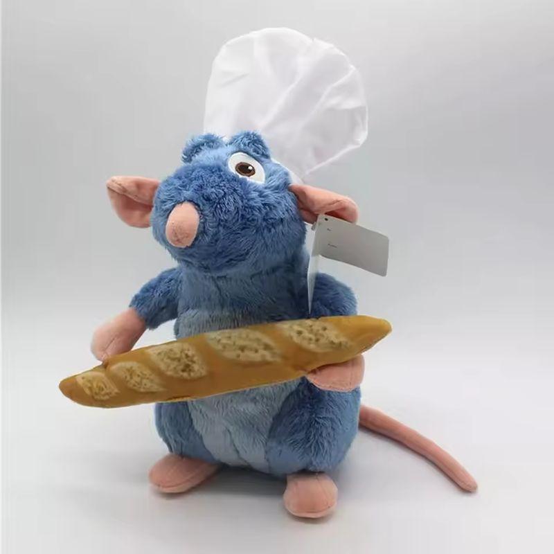 33cm Ratatouille Remy Ratte Mit Baguette Plüschtiere Niedliche Maus Stoffpuppen Geschenke Für Kinder Kuschelig Flauschig Zum Umarmen Kawaii Komfort Entzückend Weich