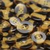 Four-Eyed Stick Flower Brown Button Shirt Jacket Resin Jewelry Accessories Knitted Cardigan Coat Buttons