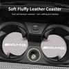 2Pcs Suede Leather Coaster Car Water Cup Anti-slip Pad Mat Auto Interio For Mercedes Benz AMG Smart W205 C300 W203 W206 W108 W12