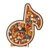 Ornament Puzzle Jigsaw Notă Muzicală Instrument, Puzzle 3D din Lemn Notă Muzicală, Artă de Afișare Instrumente Muzicale, Cadou pentru Pasionații de Muzică