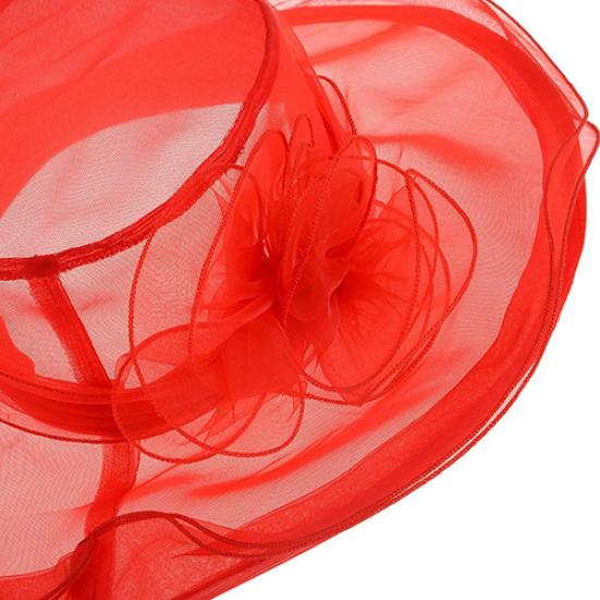 Women's Fashion Large Wide Brim Sun Screen Hat Summer Flat Flower Beach Cap