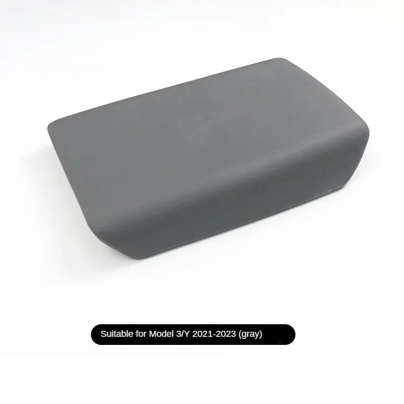 For Tesla Model 3 Y 2024 Accessories Armrest Protector Box Cover White Soft TPE Center Console Panel Pad