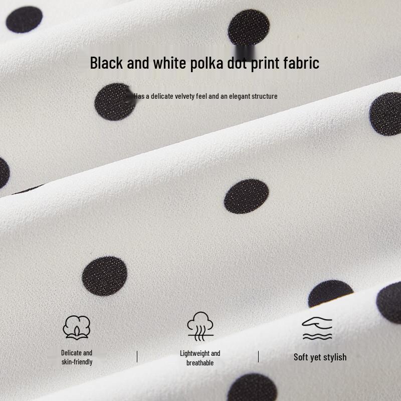 Xiangying Retro Polka Dot Sling Midi Dress
