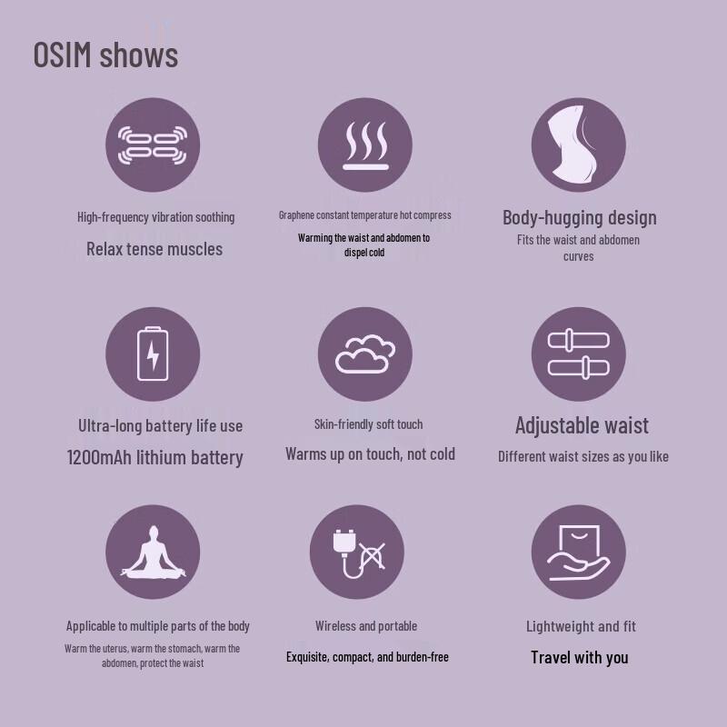 OSIM Warm Abdominal Massager CN plug (adapter included)