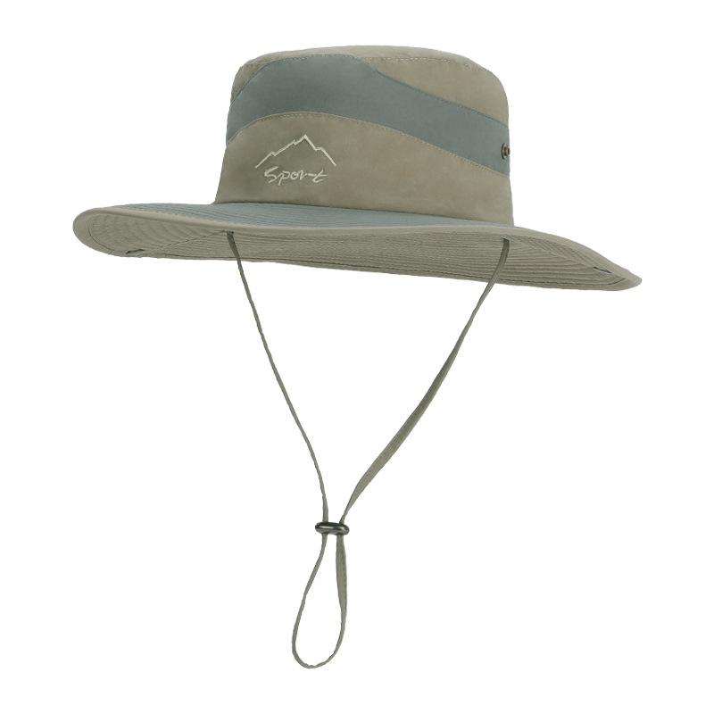 Spring and summer outdoor sunscreen visor men's mountaineering fishing big eaves hat children quick-drying waterproof breathable bucket hat