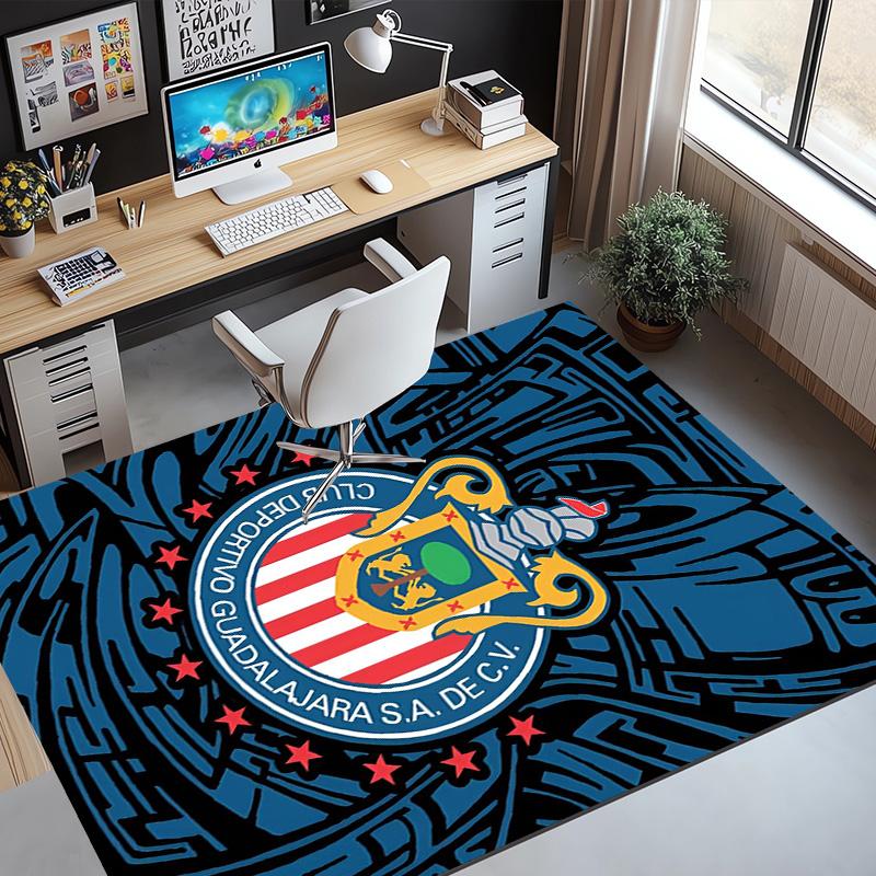 Club Deportivo Guadalajara Pattern Rug, Indoor/Outdoor Mat, for Picnic, Gameroom, Bedroom, Office, Living Room, Home Decor Carpet, Birthday Gift