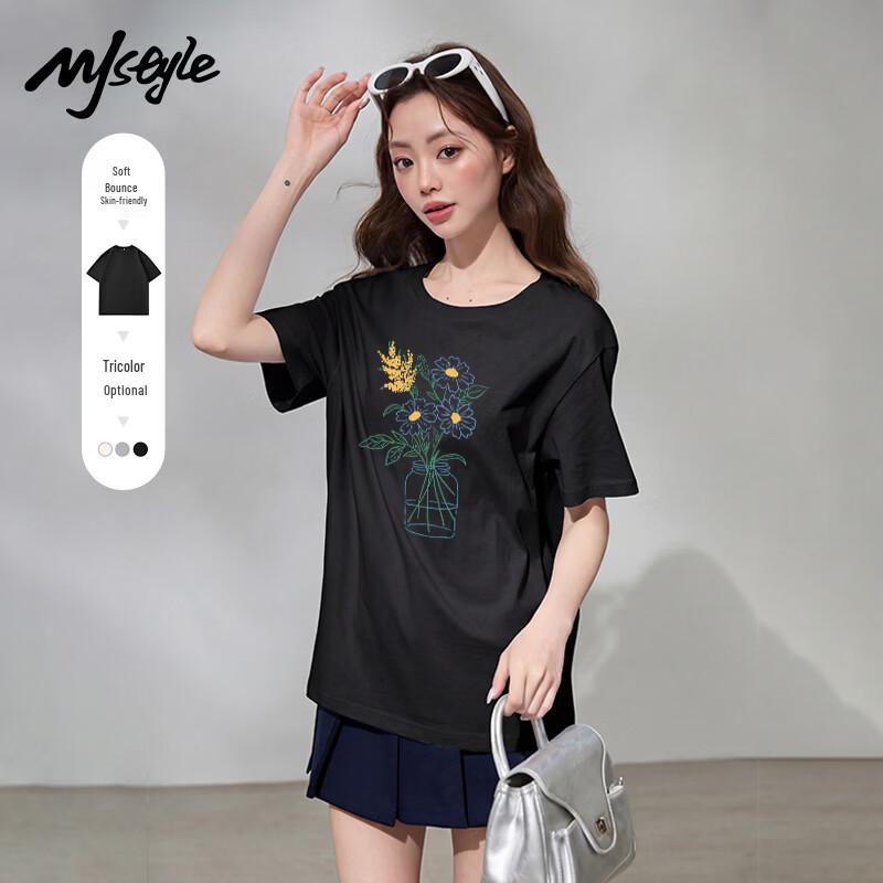 MJ STYLE Women s Pure Cotton Short Sleeve T-Shirt S