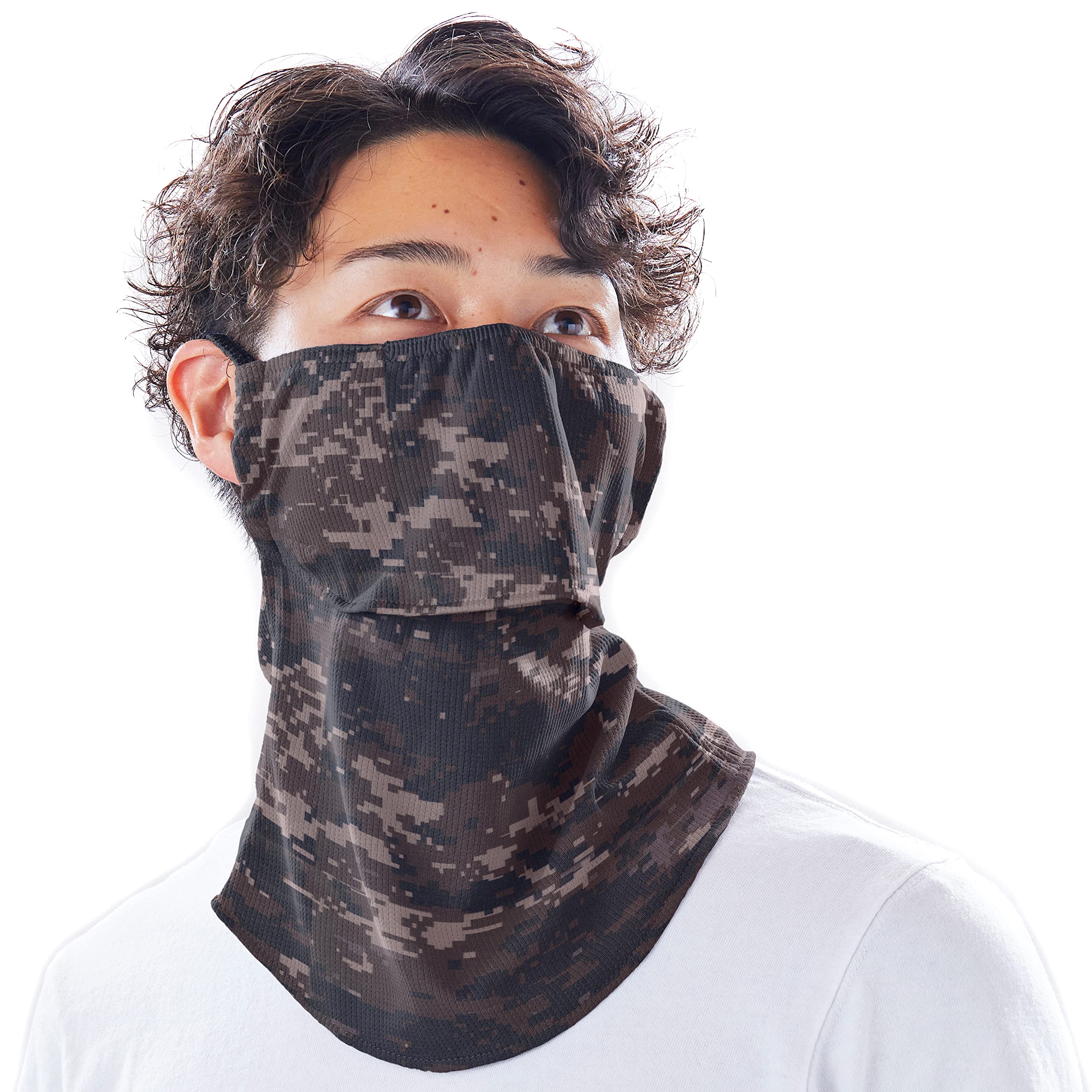 

Yakenu UV Cut Mask Face Cover Ear Loop Camouflage Brown Sun Protection UV Protection [PEAKS&TREES] коричневый