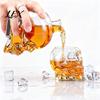 Smooth Pour Liquor Bottle Skull Whiskey Decanter, 3D Glass with Stopper, Novelty Decorative Wine Dispenser for Home Bar, Unique Gothic Gift Men Lover