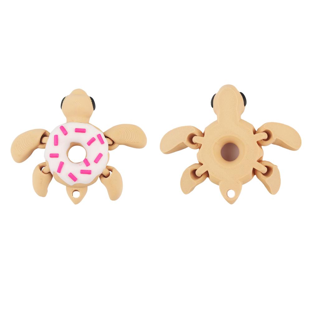 3D Printed Donut Turtle Simulation Model Toy Display Piece Realistic Educational Fun Collectible Craft