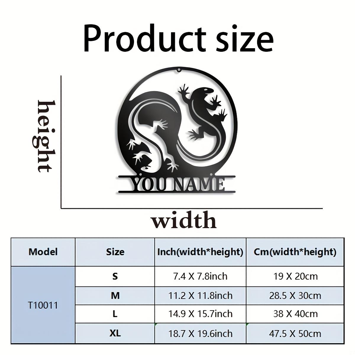 

Metal Yin Yang Lizard Wall Art Gecko Name Sign Home Decor Gift Reptile Lover