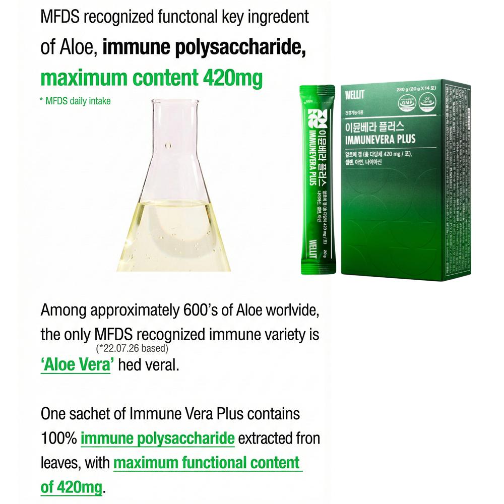 WELLIT Immune Jelly IMMUNEVERA / IMMUNEVERA PLUS / IMMUNEDARAE (20g × 14 Sticks) (10 Options)