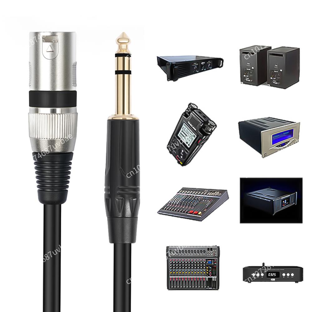 1/2/3/5/10M Quarter Inch XLR Male Balanced Interconnect Cord 6.35mm Plug To 3 Pin XLR Male Cable 1/4 Inch Jack To XLR Male Cable
