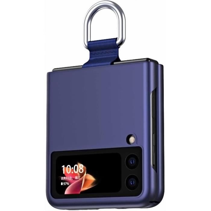 Coque de protection - BOOLING - Samsung Galaxy Z Flip 3 - Antichoc - Bleu Marine - Rigide
