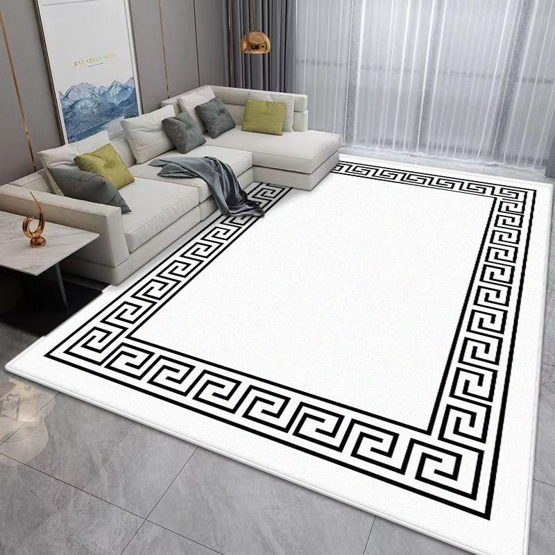 Modern Decorative Carpet black Living Room Minimalist Style Home Decor Home Large Area Bedside Washable Floor Mat Dining Room