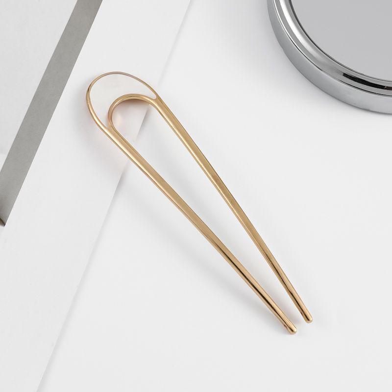 Metall Haarnadel Stick Französischer Stil U-Form Haarspangen Emaille U-Stäbe Nadeln Für Frauen Mädchen Frisur Accessoires Geschenke