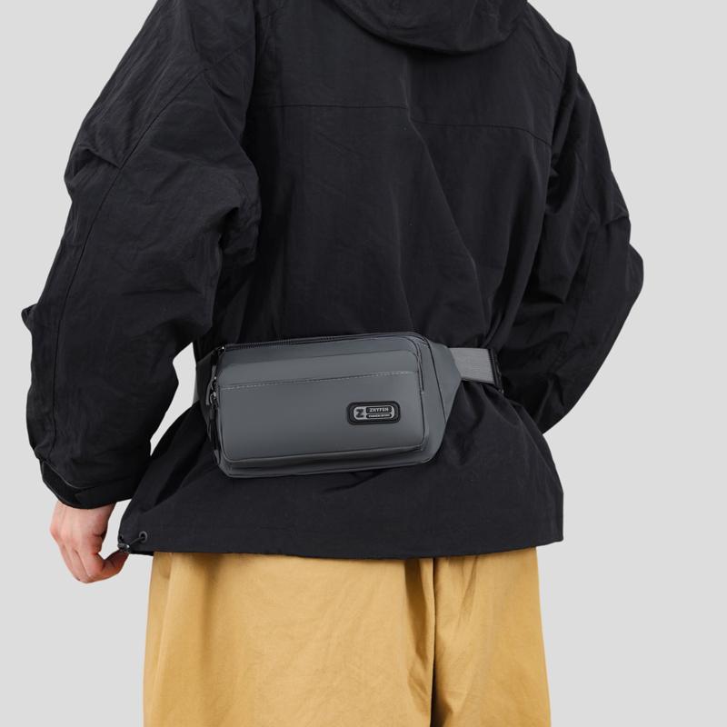 Borsa da Petto da Uomo in Nylon per Esterno - Marsupio Durevole ad Alta Capacità per Sport e Viaggi (Portafoglio per telefono resistente all'acqua)