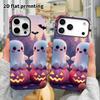 Phone Case: 2D flat design suitable for iPhone 18, 17, 16, 15, 14, 13 Pro film protective case, couple style, pink and purple dreamy, Christmas and Ha