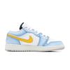 Jordan Air Jordan 1 Ice Lemon Lemonade Leather Abrasion Resistant Low top Vintage Basketball Shoes Unisex White Blue FQ7687-300(Team861-)